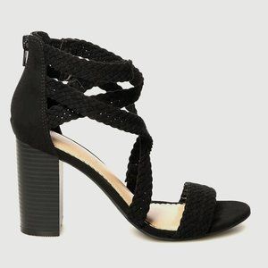 LC Lauren Conrad Braided Heeled Sandals, Size 10